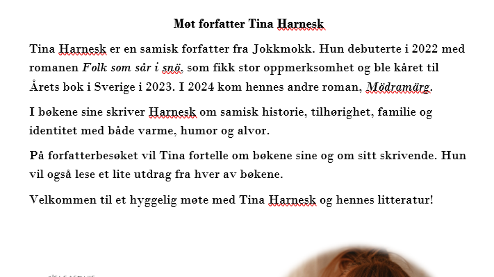 Lenke til artikkel: Forfatterbesøk fredag 23. oktober 